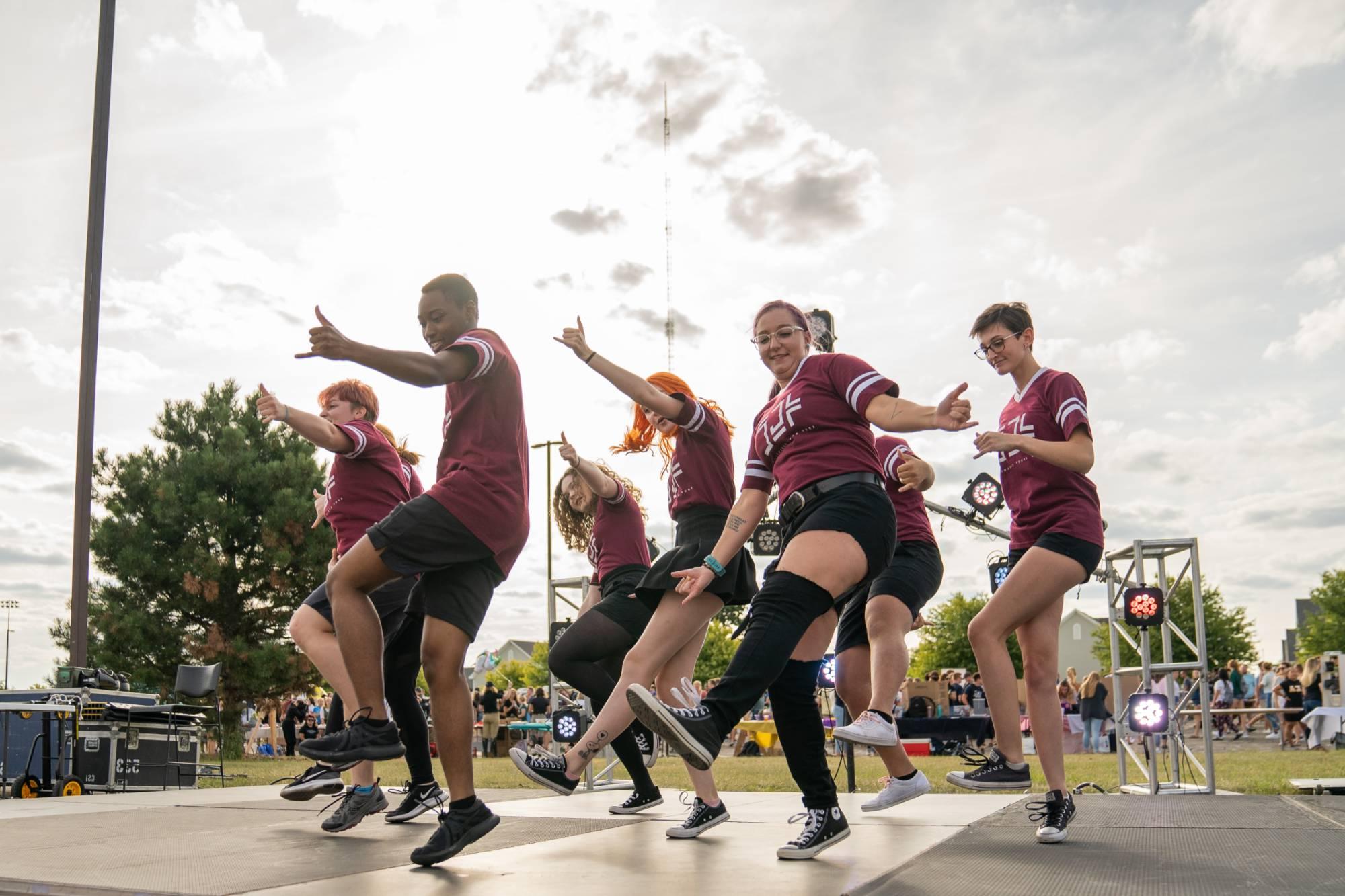 Students dancing at Campus Life Night